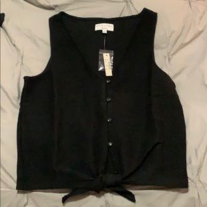 Madewell Texture & Thread tie front top